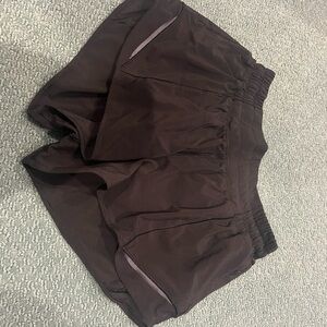 Black lululemon shorts low rise 2.5 inches size 4